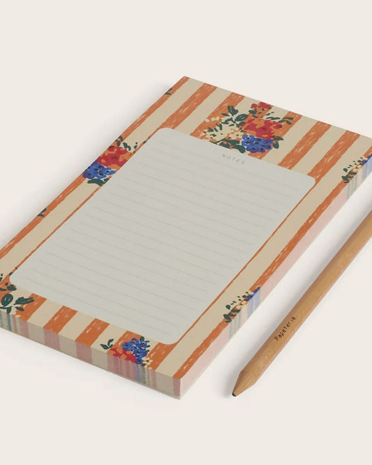 Bloc-notes Fleurs & rayures