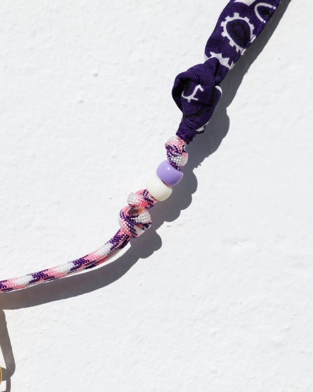 Cordon de téléphone en tissu - Bandana Violet