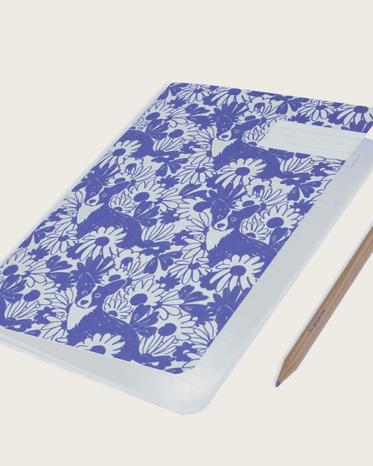 Carnet A5 - Corgis et fleurs