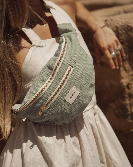 Banane en coton vert d'eau