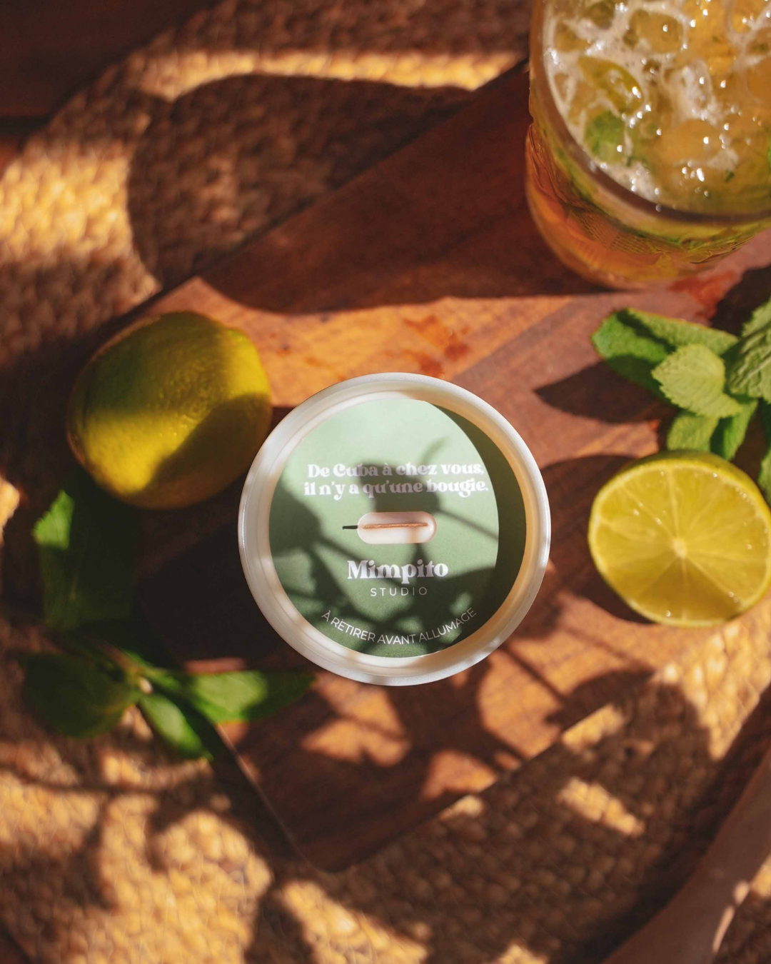 Bougie naturelle parfum Mojito - 210g