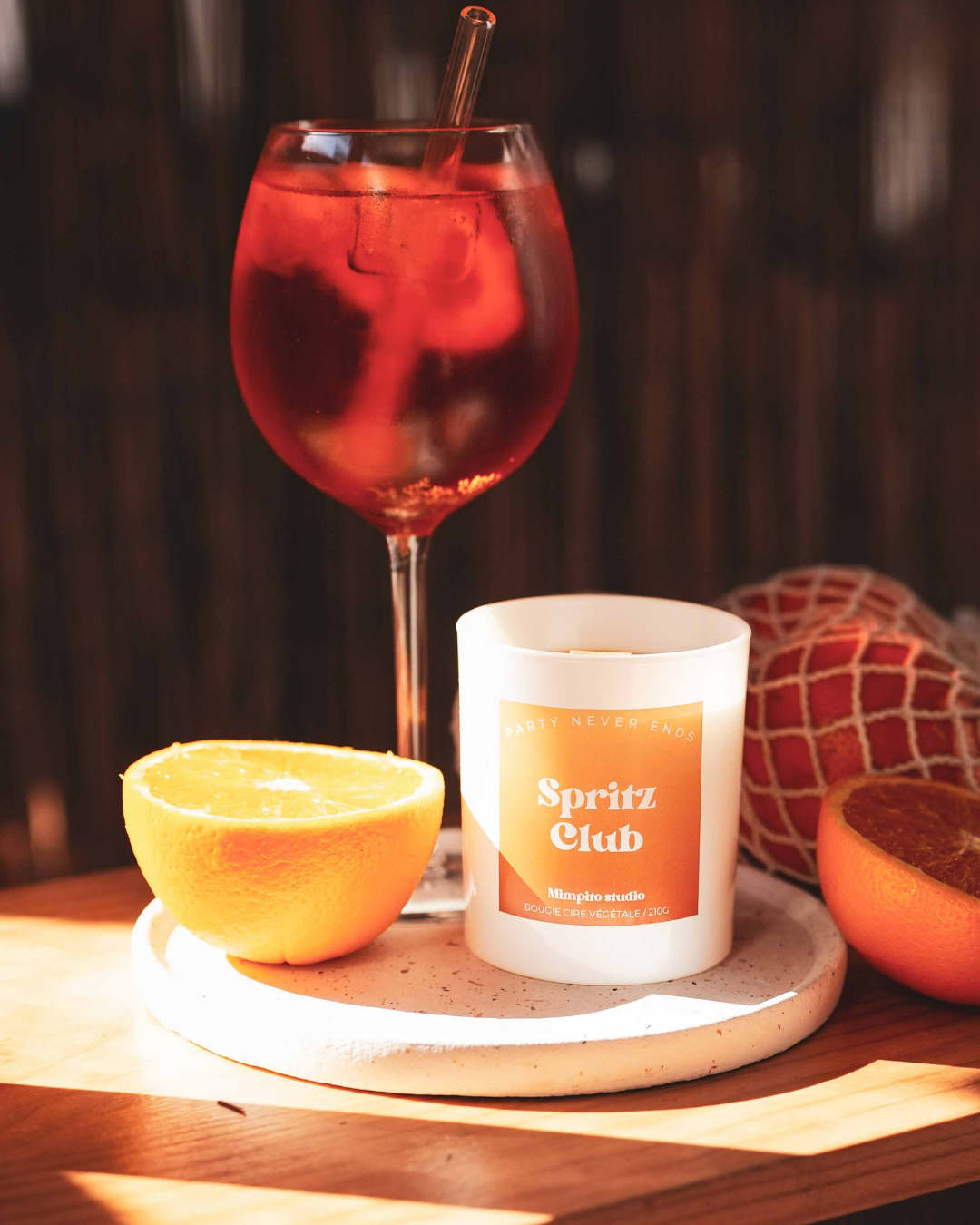 Bougie naturelle parfum Spritz - 210g