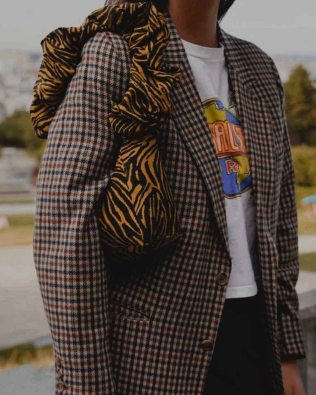Sac à main upcyclé - Zèbre