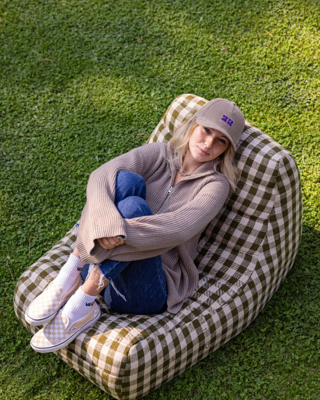 Casquette en velours bio - Beige
