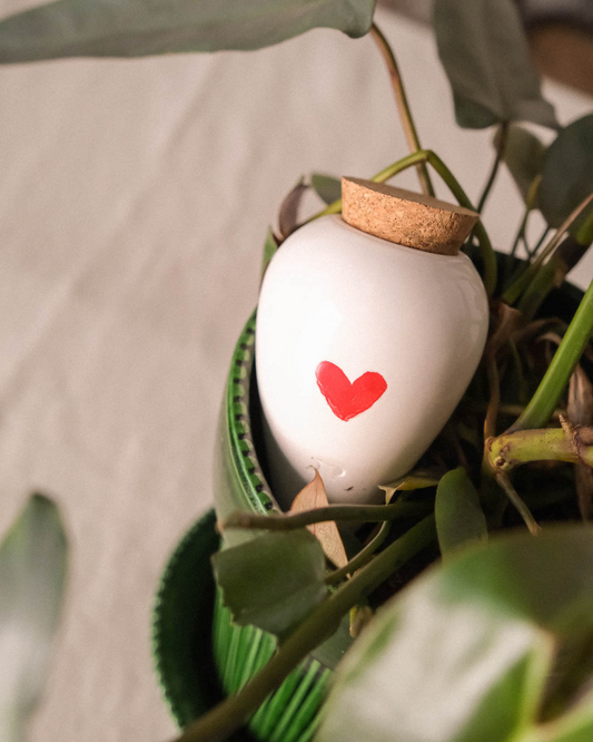 Olla à planter - Coeur rouge