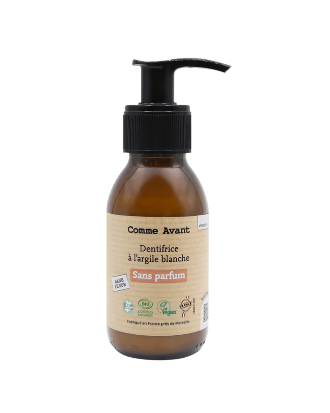 Dentifrice en pâte à l'argile blanche