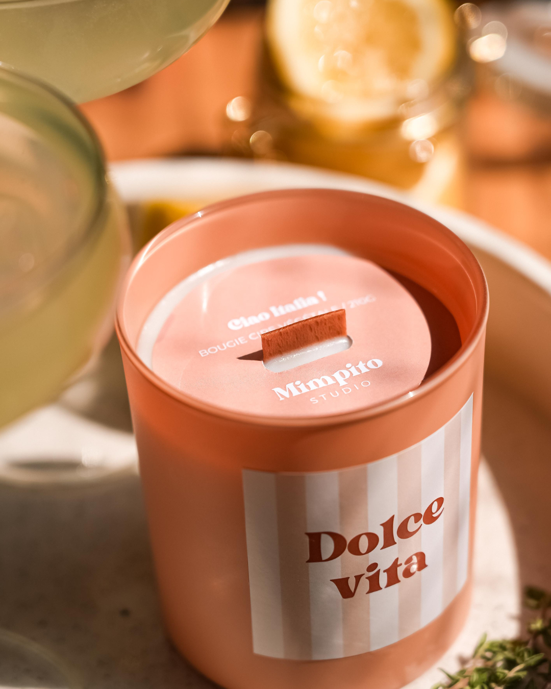 Bougie naturelle parfum Dolce vita - 210g