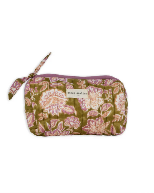 Trousse de beauté - Fleurs vertes