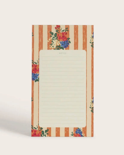 Bloc-notes Fleurs & rayures