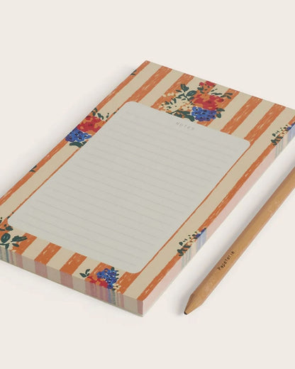 Bloc-notes Fleurs & rayures