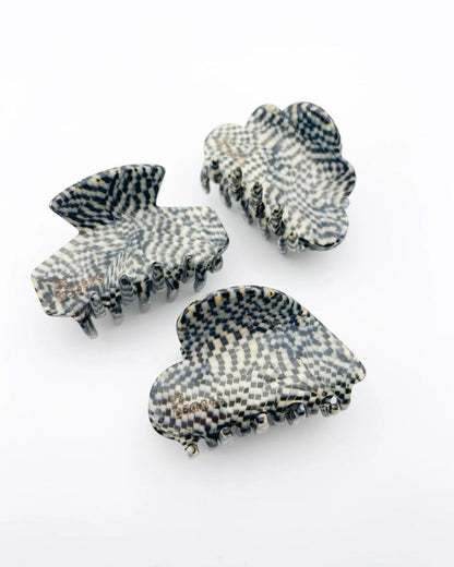 Pince cheveux rectangle - Damier