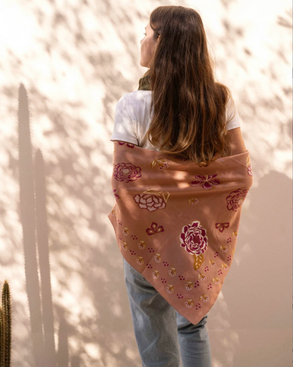 Grand foulard coton - Mindi Rose