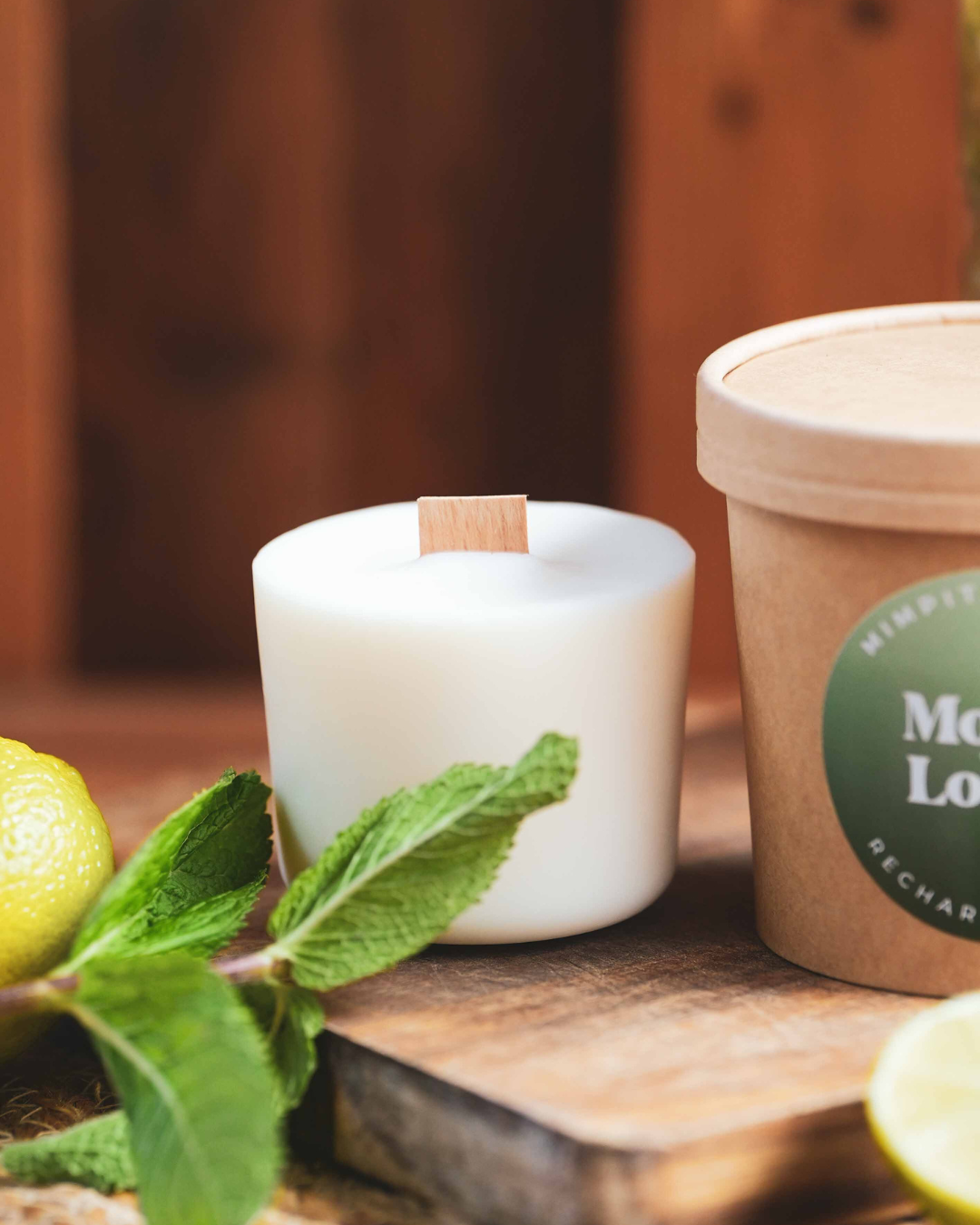 Recharge bougie naturelle parfum Mojito - 210g