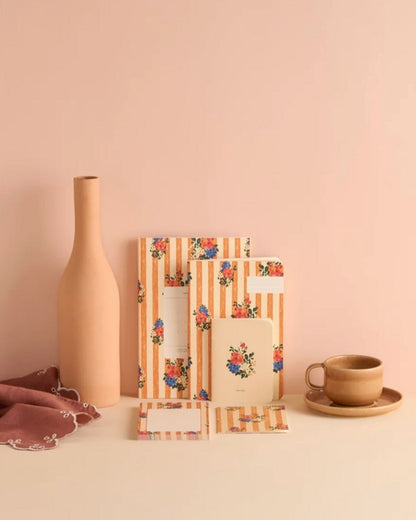 Bloc-notes Fleurs & rayures
