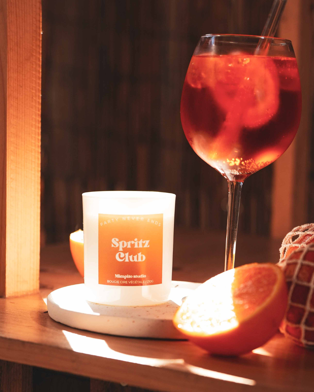 Bougie naturelle parfum Spritz - 210g