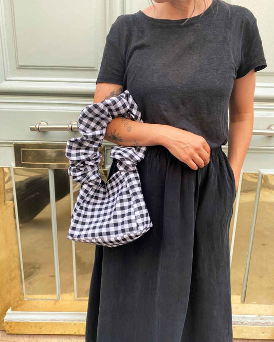 Sac à main upcyclé - Vichy