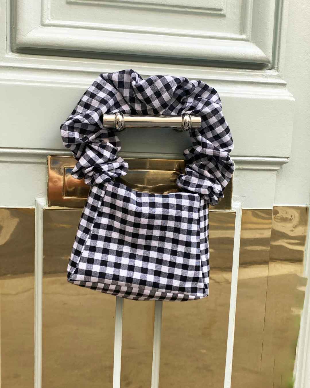 Sac à main upcyclé - Vichy