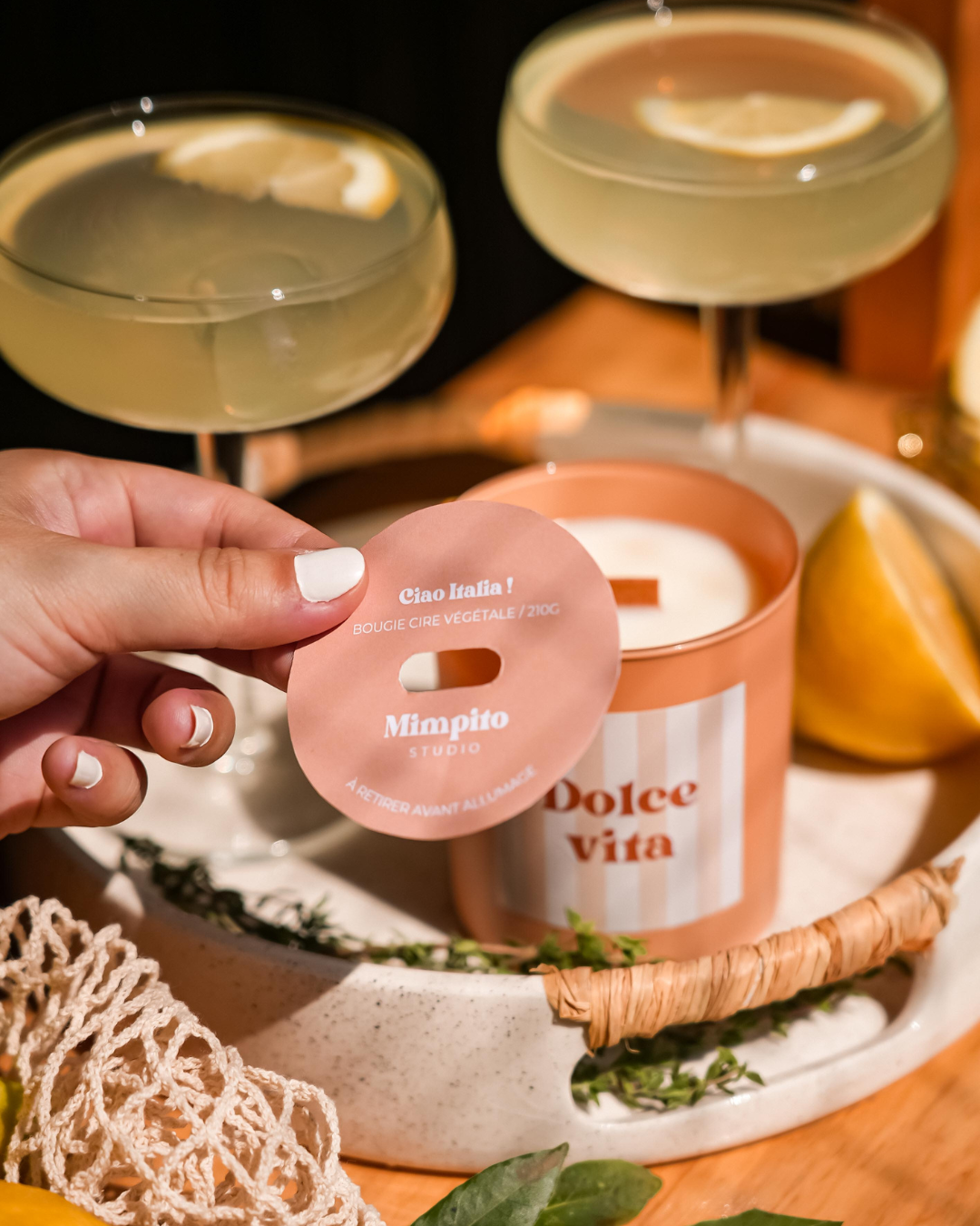 Bougie naturelle parfum Dolce vita - 210g