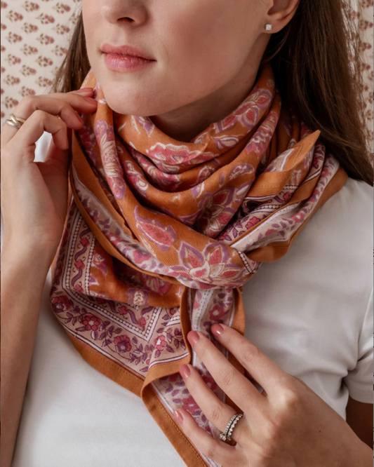 Grand foulard coton - Matira Praline