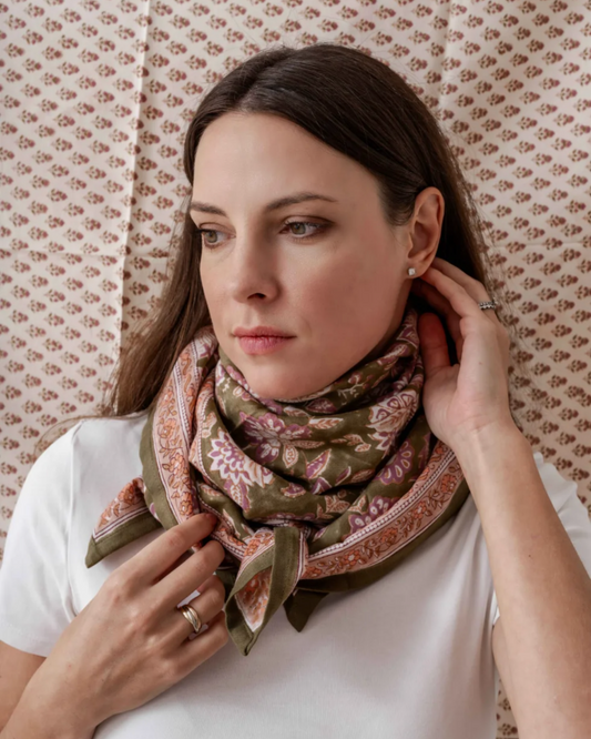 Grand foulard coton - Matira Verde