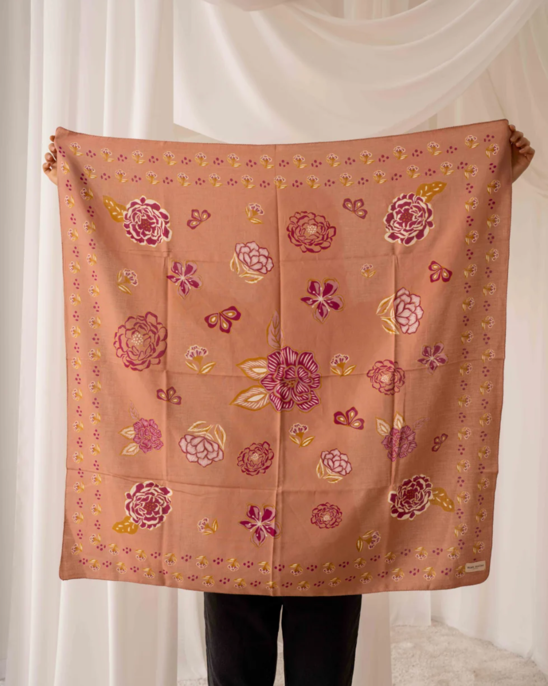 Grand foulard coton - Mindi Rose