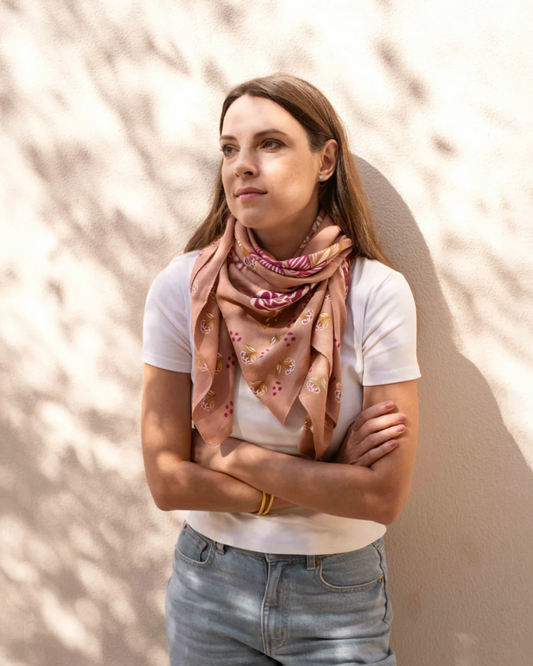 Grand foulard coton - Mindi Rose