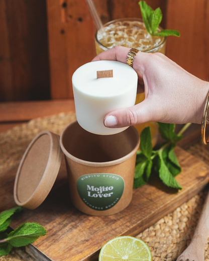 Recharge bougie naturelle parfum Mojito - 210g