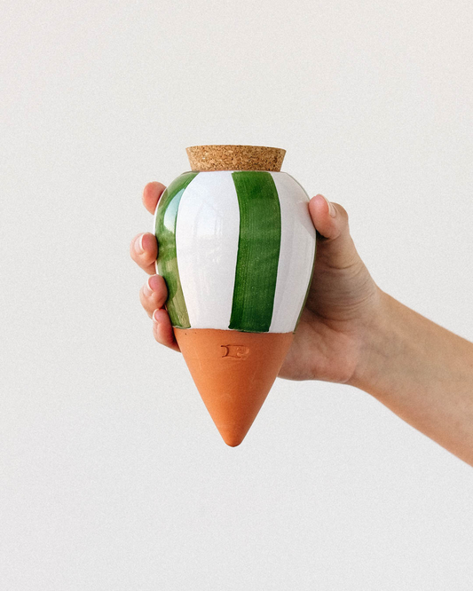 Olla à planter - Rayé vert et blanc (-10% sur le 2ème au choix)