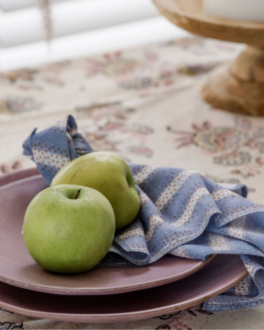 Serviettes de table en coton Azul - Lot de 2