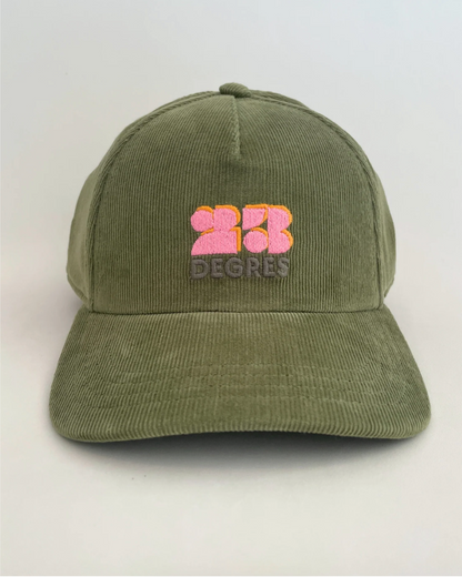 Casquette en velours bio - Kaki